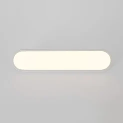 White Long Oval Warm Dimmable LED Semi Flush Mount