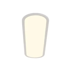 White Long Oval Warm Dimmable LED Semi Flush Mount