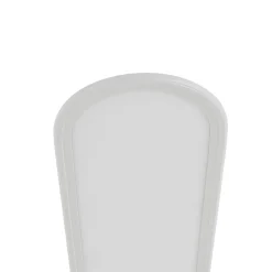 White Long Oval Warm Dimmable LED Semi Flush Mount