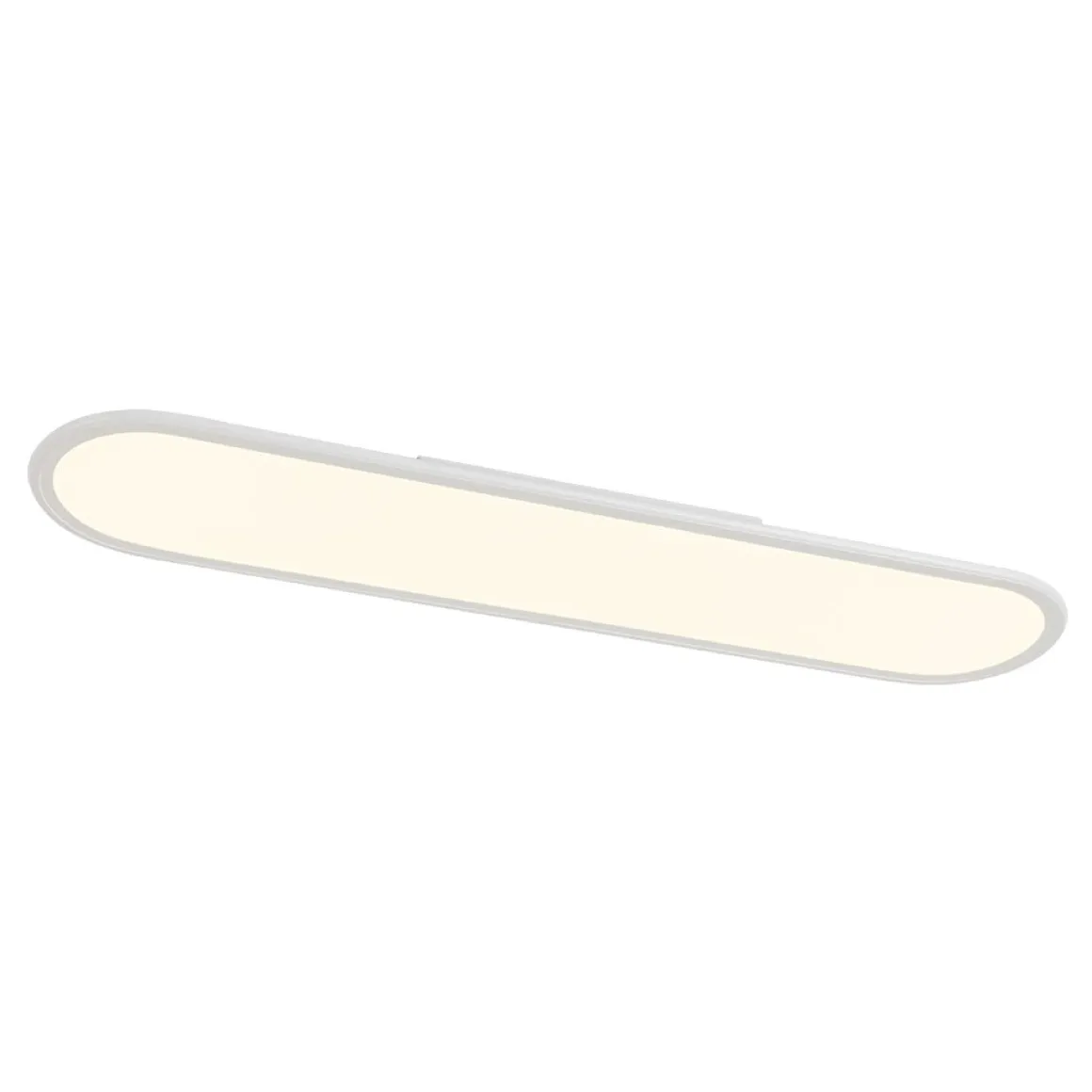 White Long Oval Warm Dimmable LED Semi Flush Mount