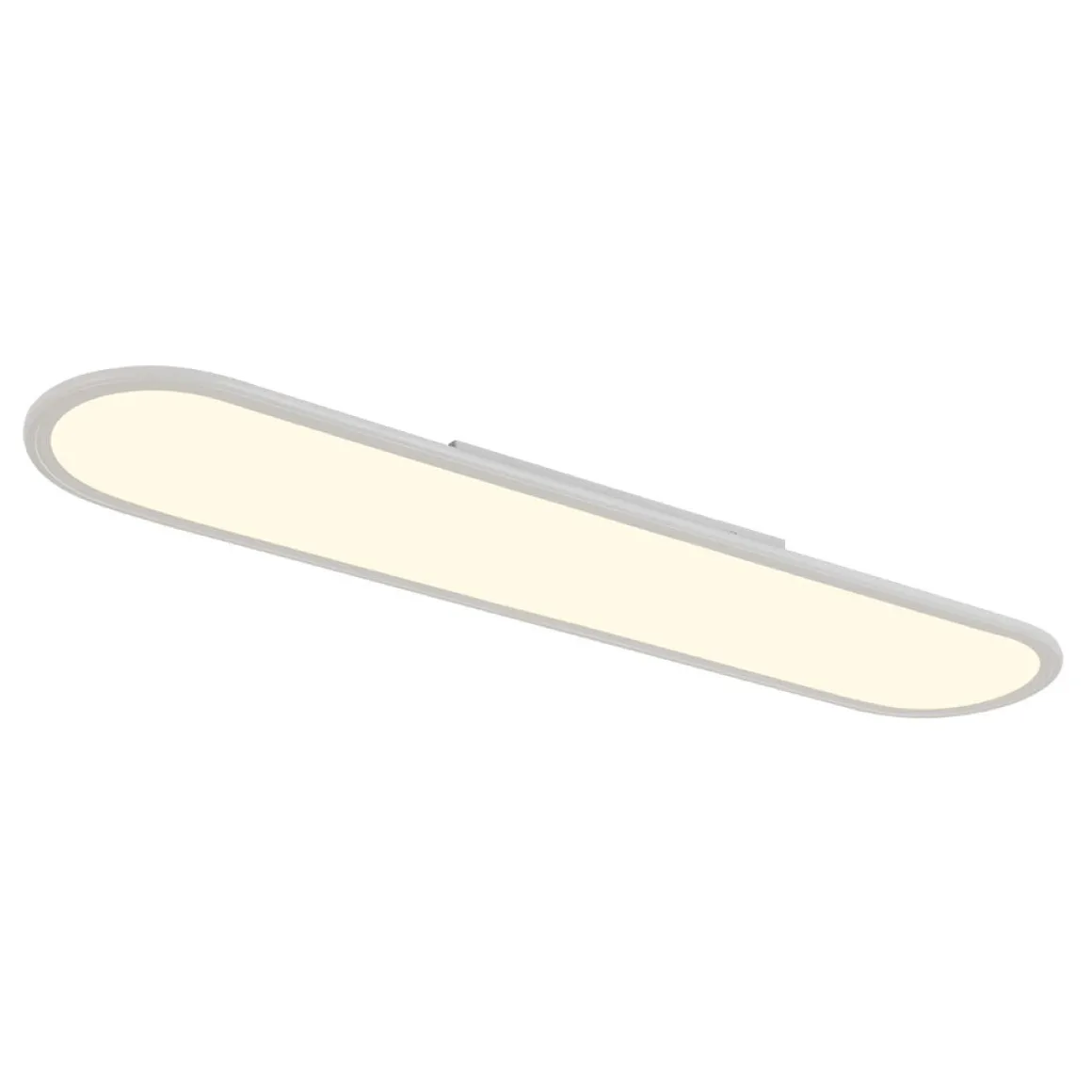 White Long Oval Warm Dimmable LED Semi Flush Mount
