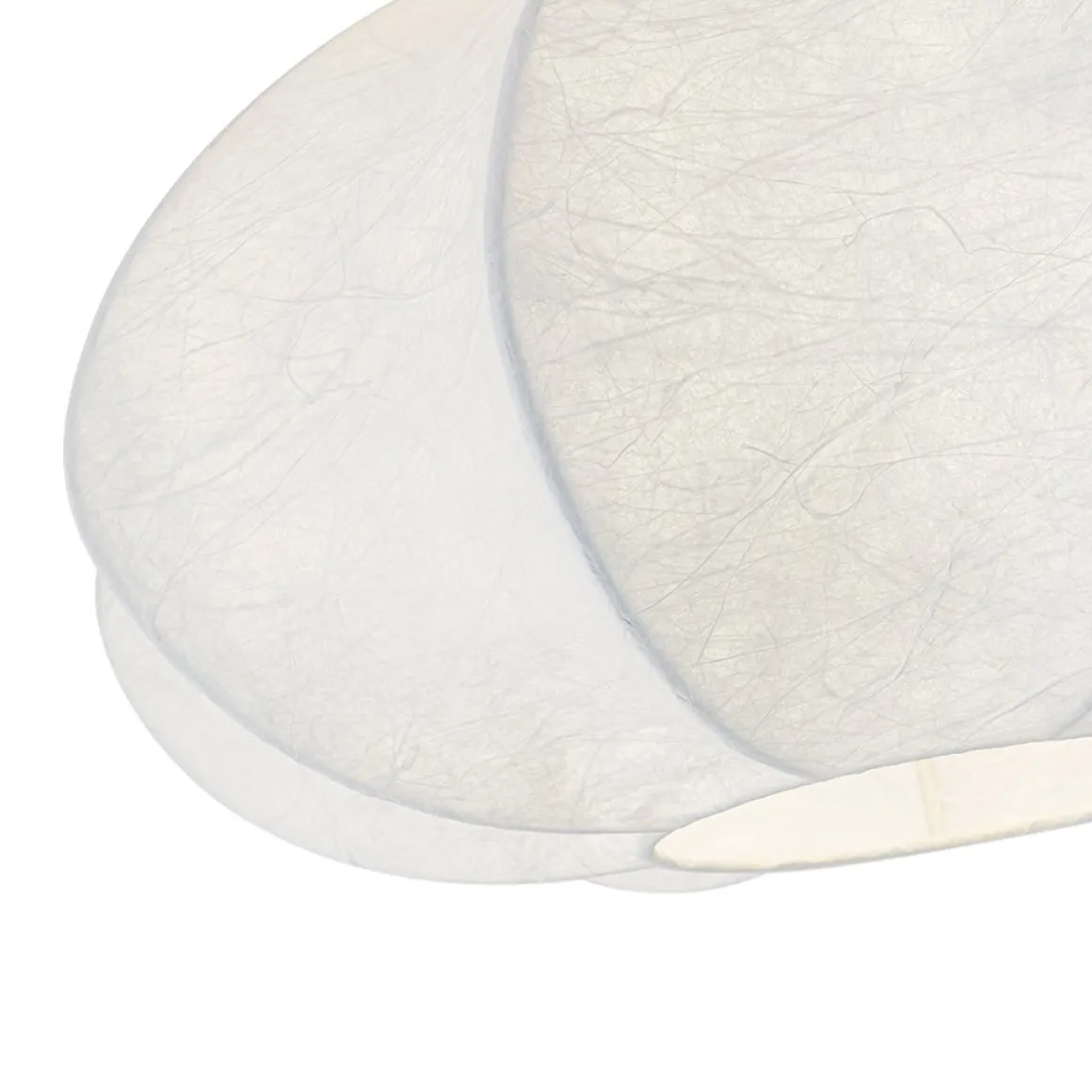 White Silk Scalloped Cage Flush Mount Ceiling Light