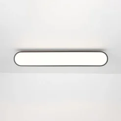 Wood Accent Oval Dimmable LED Flush Mount Ceiling Light