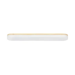 Wood Accent Oval Dimmable LED Flush Mount Ceiling Light