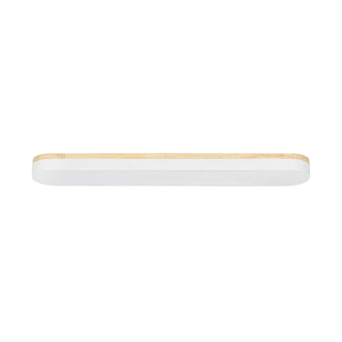 Wood Accent Oval Dimmable LED Flush Mount Ceiling Light