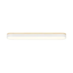 Wood Accent Oval Dimmable LED Flush Mount Ceiling Light