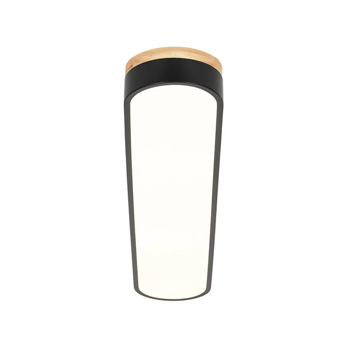 Wood Accent Oval Dimmable LED Flush Mount Ceiling Light