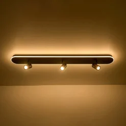 Wood Oval LED Adjustable Spotlight Ceiling Track Light