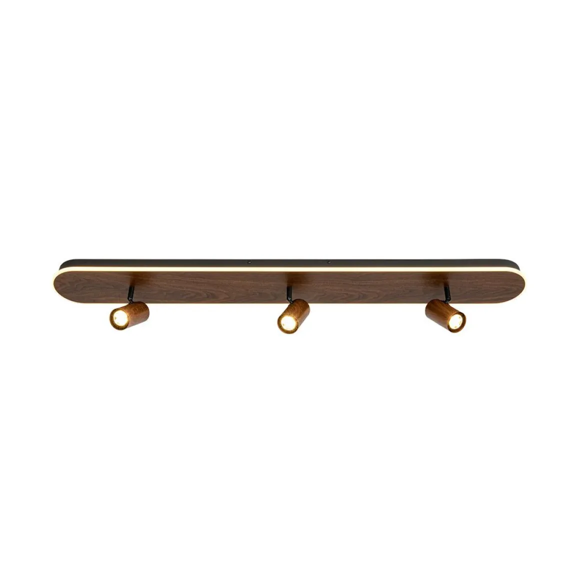 Wood Oval LED Adjustable Spotlight Ceiling Track Light