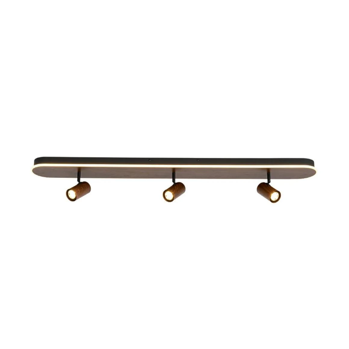 Wood Oval LED Adjustable Spotlight Ceiling Track Light